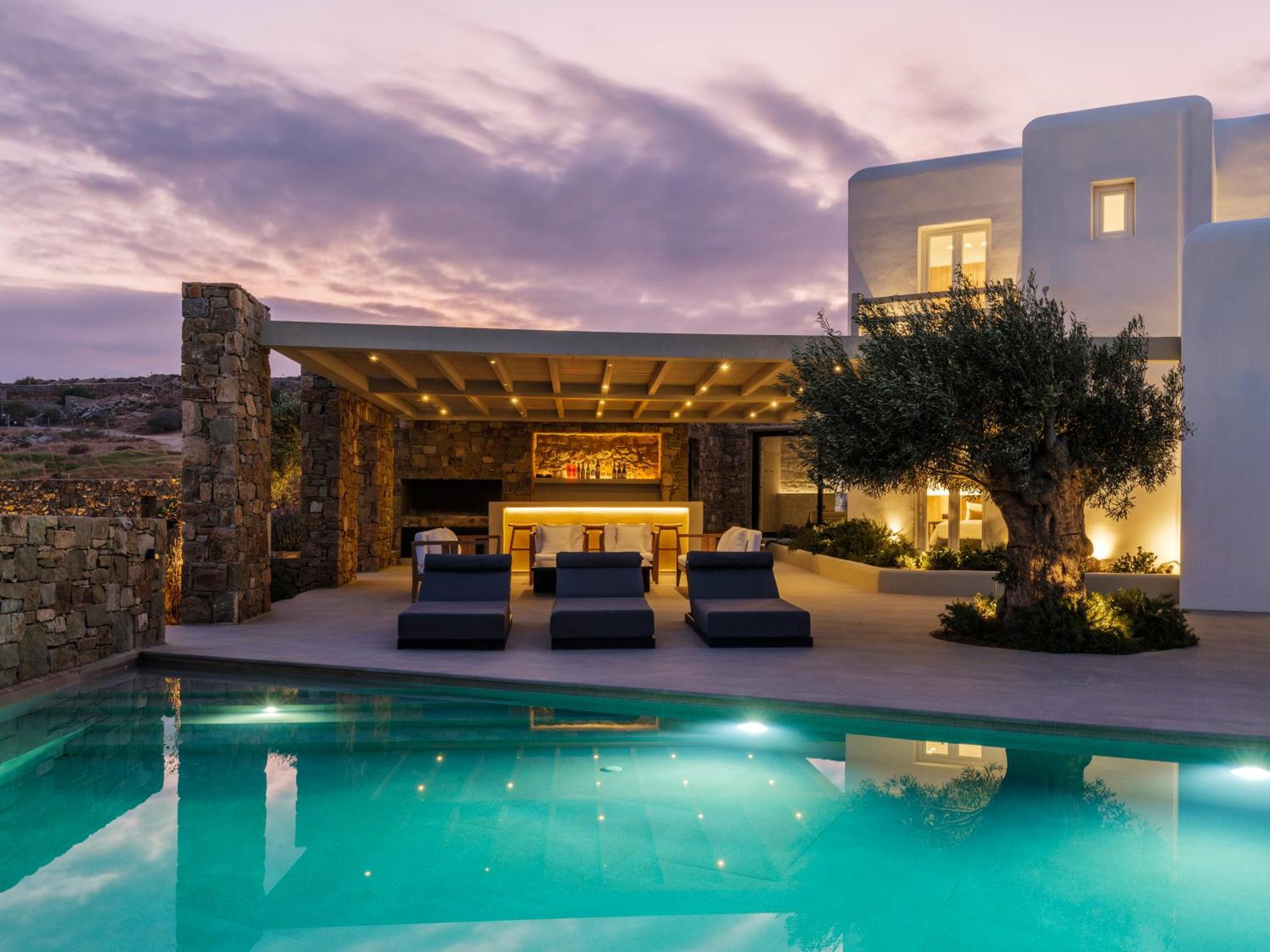 Blue Eye Grand Villa Mykonos Калафатіс Екстер'єр фото